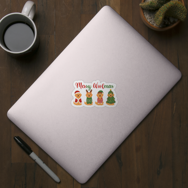 Merry Woofmas – Golden Retrievers by Designed By Marty